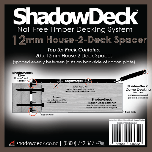 12mm House-2-Deck Spacer Pack
